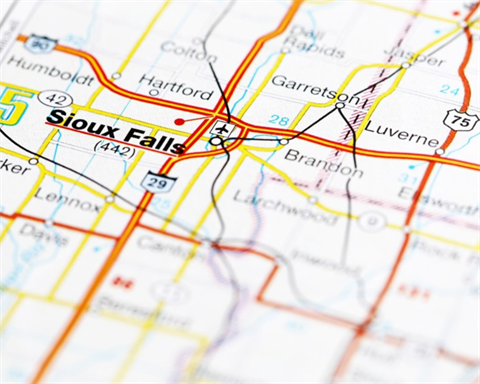 map of sioux falls area